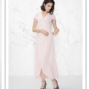 & Other Stories Pink Midi Dress
